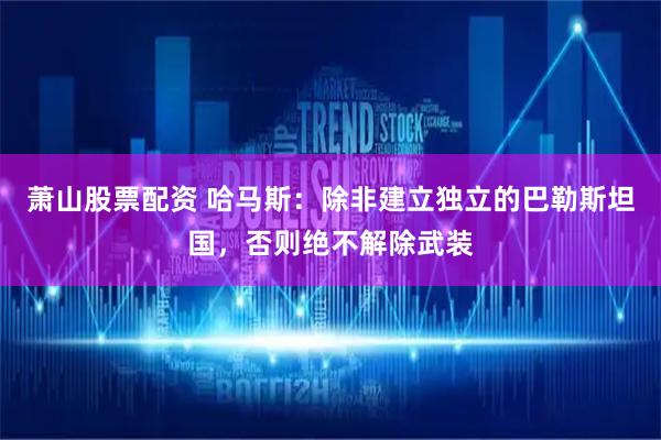 萧山股票配资 哈马斯：除非建立独立的巴勒斯坦国，否则绝不解除武装