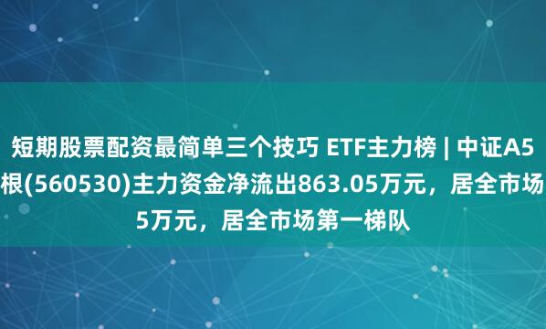 短期股票配资最简单三个技巧 ETF主力榜 | 中证A500ETF摩根(560530)主力资金净流出863.05万元，居全市场第一梯队